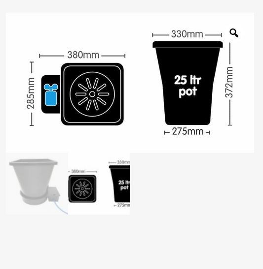 Autopot 1Pot XL Module AQUAvalve5 – 9 mm | 25 L Self-Watering Pot System