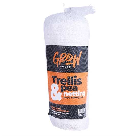 Grow Tools Trellis And Pea Netting 2m x 100m Roll 15cm2 gaps